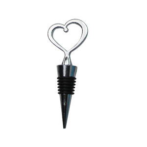 Heart Shape Metal Wine Bottle Stopper And Corkscrew Set For Valentine's Day Gifts Simple Style Zinc Alloy - Product Image 2