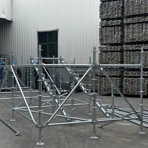 Bộ khung giàn giáo <span class=keywords><strong>ringlock</strong></span> với nẹp chéo và nền tảng thép cho Hệ thống hỗ trợ tạm thời - Product Image 1