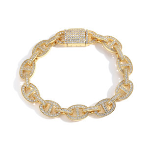 Hip Hop Bracelet 11MM Pig Nose <b>Chain</b> Personality <b>Cuban</b> <b>Chain</b> Hip Hop Men's Jewelry Tanjing Fashion Lijing Necklace - Product Image 5