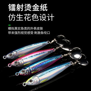 <span class=keywords><strong>Leurre</strong></span> de pêche en mer en métal à lame, 40G/60G/80G, pour lancer depuis le rivage, jigging lent, cuillère rotative pour saumon et poisson-chat - Product Image 4