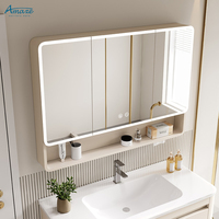 Miroir intelligent de salle de bain moderne Miroir d'armoire murale à écran tactile Armoire de salle de bain avec miroir à led