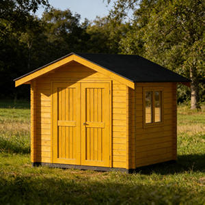 Caseta de Almacenamiento de Madera Ventilada con Puerta con Cerradura, Fácil de Montar - Product Image 1