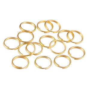 Anneaux ouverts en métal double couche pour la fabrication de bijoux, 12 mm, couleur argent, or, bronze, composants de porte-clés, accessoires DIY, fournitures - Product Image 3