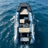 Bateau pneumatique CE Leisure Dinghy 12 pieds (3,6 m) RIB, coque en aluminium en V profond, tube en Hypalon/PVC avec console de luxe et siège arrière