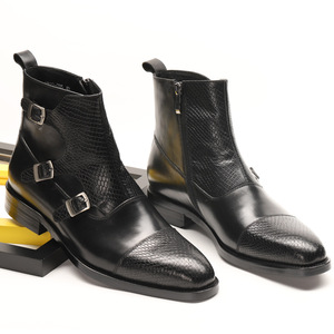 Personnalisé Hommes de Cheville Bottes Offre Spéciale En Cuir Oxford Bottes pour hommes En Cuir de haute Qualité Cheville Formelle Robe En Cuir Bottes Pour Hommes - Product Image 1