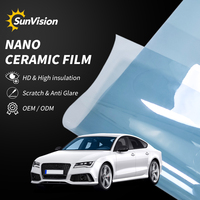 Film teinté pour vitres de voiture en céramique nano au charbon, film solaire en céramique nano graphite pour vitres de voiture