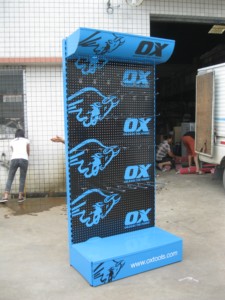 Sàn màu xanh phần cứng hàng tạp hóa triển lãm tay công cụ quyền lực sàn Pegboard phụ kiện kim loại cửa hàng Kệ Kim Loại hiển thị đứng CN; gua - Product Image 2