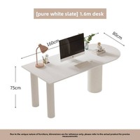 Kursi Meja Kantor Komputer Gaya Prancis Modern Sederhana untuk Apartemen Kecil Terpadu, Warna Krem, Mewah Ringan