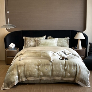 Juego de Ropa de Cama de Lujo 60S 100% Lyocell, 4 Piezas, Impresión Digital de Alta Definición, Suave como la Seda, Transpirable y Fresco - Product Image 1