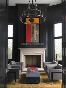 Luces decorativas modernas para el hogar, candelabro clásico de cuero + cobre, luz interior, escaleras para el hogar, sala de estar, pasillo, iluminación - Product Image 3