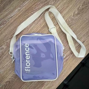 Borsa a tracolla in PVC <span class=keywords><strong>viola</strong></span> da 13 pollici borsa a tracolla impermeabile da donna con spalline regolabili borsa da viaggio con Logo - Product Image 1