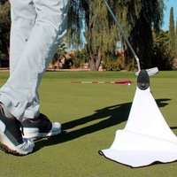 Nettoyant pour clubs de golf avec logo personnalisé Impression par sublimation Serviette de golf magnétique en microfibre gaufrée en métal avec aimant Accessoires de golf