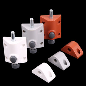 Loquet à ressort en plastique pour porte, 35 mm, bouton poussoir automatique, pour armoire, rangement, placard, design moderne, simple et minimaliste, facile à installer - Product Image 2