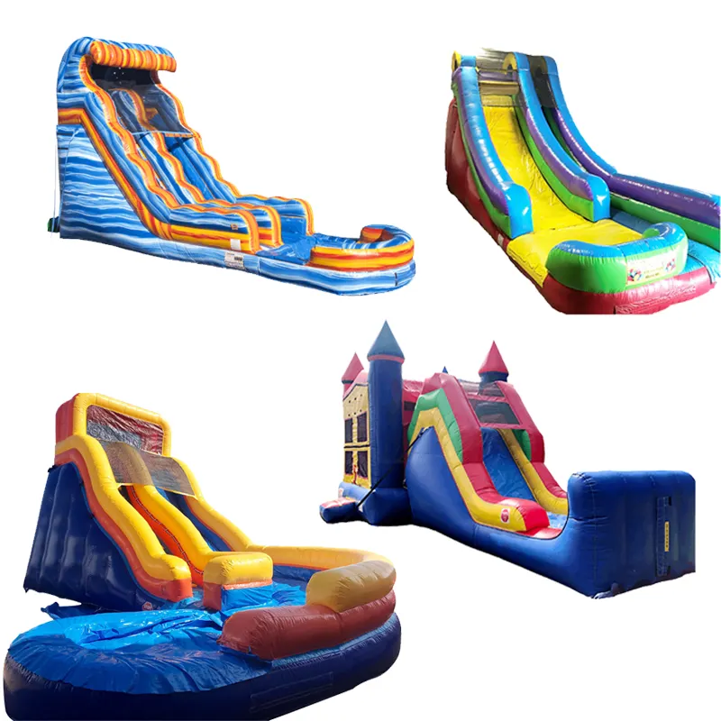 Commercial grade cheap inflatable water slides backyard giant adult size inflatable water slide with swimming pool for adult