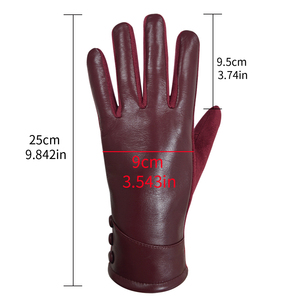 <span class=keywords><strong>Gants</strong></span> d'hiver décontractés pour femmes en <span class=keywords><strong>cuir</strong></span> d'agneau écologique, compatibles avec les écrans <span class=keywords><strong>tactiles</strong></span>, pour le ski et les sports de plein air, vente en gros d'usine - Product Image 2