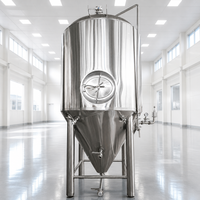Fermenteur conique à double enveloppe de 5000 L en SUS304, unitank, refroidissement par glycol, pour brasserie artisanale