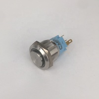 19mm voiture rouge/bleu/vert LED 12V momentané métal poussoir moteur démarrage bouton poussoir interrupteur
