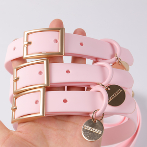 ชุดปลอกคอและสายจูงสุนัขเคลือบพีวีซีหลากสี,สายจูงสุนัขพรีเมี่ยมกันน้ำ - Product Image 3