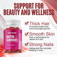 Gummies de biotine et collagène OEM : Complexe de vitamines et minéraux pour la beauté des cheveux et des ongles, complément pour adultes et femmes enceintes (2)