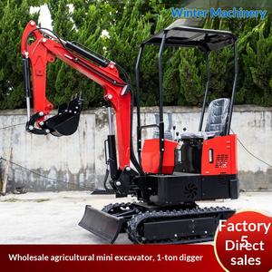 Mini-excavatrice agricole, excavatrice domestique, excavatrice HT10, petite excavatrice, excavatrice de 1 tonne, fabricant SOURCE - Product Image 1