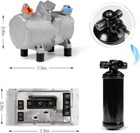 Climatiseur électrique 24V TELCOOL pour véhicules utilitaires, fourgonnettes, poids lourds, camping-cars, camions, bus, avec grand kit évaporateur