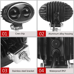 Chariot élévateur sécurité point bleu lumière 20W E marque ECE <span class=keywords><strong>zone</strong></span> rouge voyant d'avertissement double yeux Dot 12-80v pour chariot élévateur entrepôt - Product Image 6
