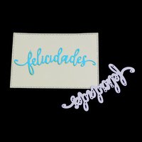 Ziwwaagu-matrices de découpe de métal, lettre espagnole, Scrapbooking, artisanat, Machine populaire, 80 cm, nouveauté 2022