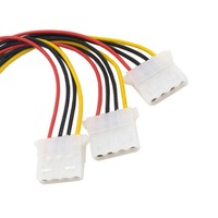 Câble répartiteur d'alimentation IDE, adaptateur 1 vers 3, alimentation électrique en cuivre à 4 broches grand format vers 3 sorties
