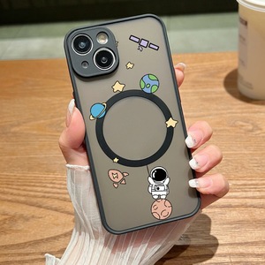 เคสโทรศัพท์แม่เหล็ก PC ผิวด้านลายนักบินอวกาศสำหรับ iPhone 16 Plus ป้องกันด้านหลังสีขาว - Product Image 6