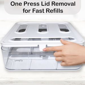 Organizador de Bolsas para Cajón de Cocina, Contenedor de Plástico para Bolsas, Dispensador de Bolsas para Organizadores de Cocina y Almacenamiento - Product Image 5