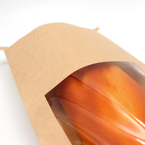 Emballage de baguette française avec fenêtre, 50 pièces, design personnalisé, en <span class=keywords><strong>papier</strong></span> <span class=keywords><strong>kraft</strong></span> pour boulangerie, emballage avec fenêtre, vente en gros - Product Image 6