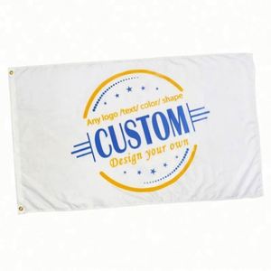 Banderas y Pancartas Personalizadas para Uso en Exteriores, con Logotipo Redondo Blanco, de Poliéster 100D, Impresión Digital, Cualquier Diseño, Tamaño Personalizado - Product Image 1