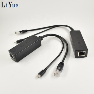 Liyue 10/100 Mbps Điện Qua <span class=keywords><strong>Ethernet</strong></span> 48V Để 5V 2.4A 12W Micro USB Cắm Hoạt Động poE Injector Splitter - Product Image 4