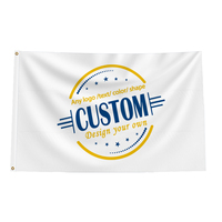 Impression numérique, toute taille, tout logo, tout design, drapeaux et bannières personnalisés en polyester 100D blanc, utilisation en extérieur