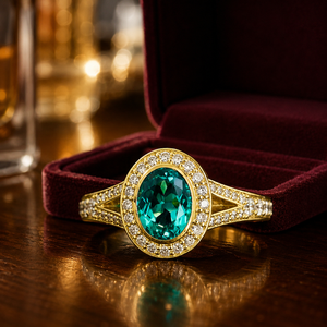 Anello con Zircone Ovale per Donne, Gioiello Elegante e di Lusso per le Dita - Product Image 6