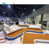 Plateforme aquatique gonflable Hausboot, quai flottant gonflable avec canapé