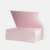Boîtes cadeaux de luxe extra grandes de 60 cm, rose, fermeture magnétique, en vrac