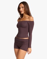 Ensemble de vêtements de sport pour femme, réversible, 2 pièces, respirant, en nylon/spandex, séchage rapide, short à taille élastique