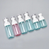 Flacon pulvérisateur en plastique PETG 60ml 80ml 100ml, pompe à brume transparente givrée, pour masque facial, blush, savon liquide, cosmétique hydratant