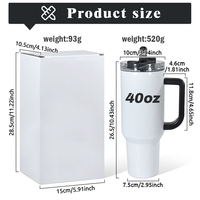 Kustom hadiah perjalanan 40oz dinding ganda baja tahan karat terisolasi vakum 40oz anti bocor cangkir kopi Tumbler perjalanan dengan tutup sedotan