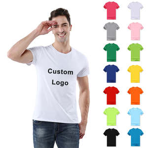 Alta Calidad Algodón poliéster Oem sublimación logotipo personalizado camiseta impresión hombres camisetas personalizadas camisetas lisas en blanco camiseta - Product Image 1
