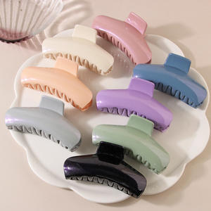 Pinzas de Pelo Grandes y Elegantes al por Mayor para Niñas y Mujeres, Pinzas de Pelo Simples de Acrílico y Plástico para Mujer - Product Image 1