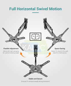 حامل تلفزيون KALOC X4 قابل للدوران والتمديد مع إمكانية الإمالة، مناسب للشاشات من 35 إلى 55 بوصة، حامل جداري عالمي متوافق مع معيار فيسا - Product Image 2