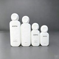 Set Botol Krim Kosmetik Kaca 30ml 50ml 100ml 120ml 30g 50g dengan Tutup Sekrup Berlapis Pernis