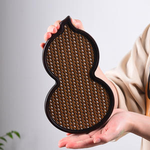 Bandeja de té de estilo retro, juego de té, bandeja para preparación en seco, mesa de té pequeña de bambú, bandeja de té para el hogar, mesa para preparación en seco - Product Image 1