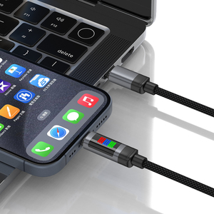 Hot sales9-Step sạc nhanh màu sắc thay đổi hiển thị đèn sạc cáp 100W PD sạc cáp dữ liệu - Product Image 6