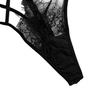 Pakaian Dalam Wanita Gaya Amerika Eropa, Seksi, Bahan Nilon, Berenda, Tali Tipis, Transparan, Menarik, Tali Dapat Disesuaikan, Model T-Back
