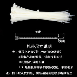 Bridas para Cables RCR 2.5x100mm PA66 Resistentes a Bajas Temperaturas, Duraderas para Invierno, Hilo de Fijación - Product Image 5