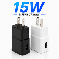 Adaptateur Chargeur Mural USB-A 15W en Gros, Accessoires Électroniques, Prise US 5V2A QC3.0, Chargeur Adaptateur pour iPhone Samsung