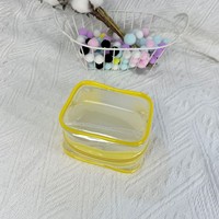 Pochette de toilette mini en PVC transparent personnalisée, avec fermeture éclair, multicolores, petite, pour femmes et filles, pour le rangement quotidien